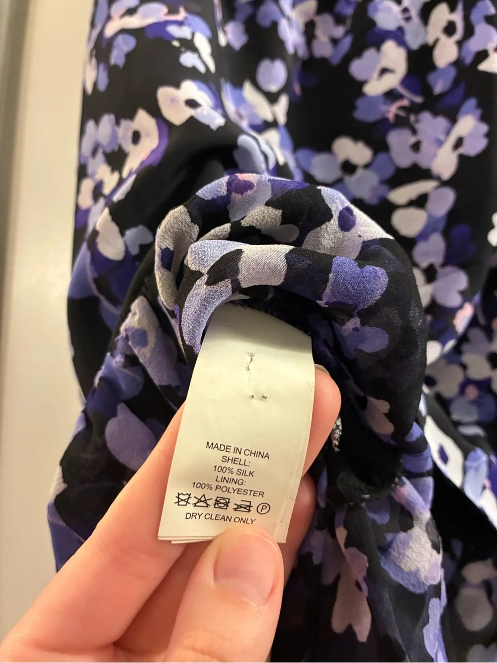 kate spade Black Sleeveless Floral Layered Tunic with Lavender & White Print